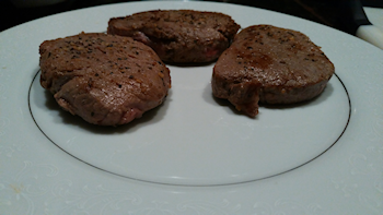 Plated steak